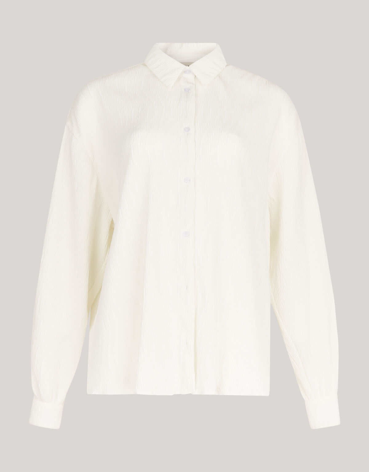 Plissé Crinkle Blouse Gebroken Wit SHOEBY WOMEN