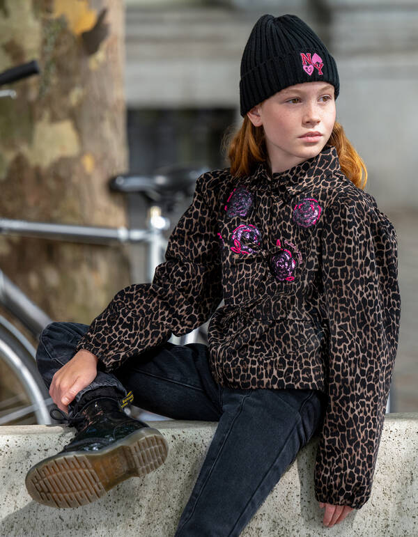 Sequin Panterprint Blouse Bruin SHOEBY GIRLS