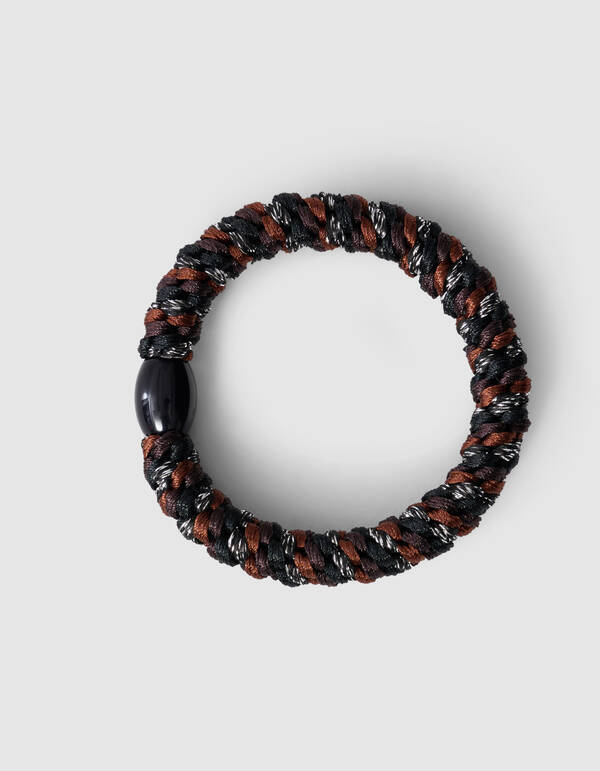 Lurex Haarelastiek Donkerbruin SHOEBY ACCESSOIRES