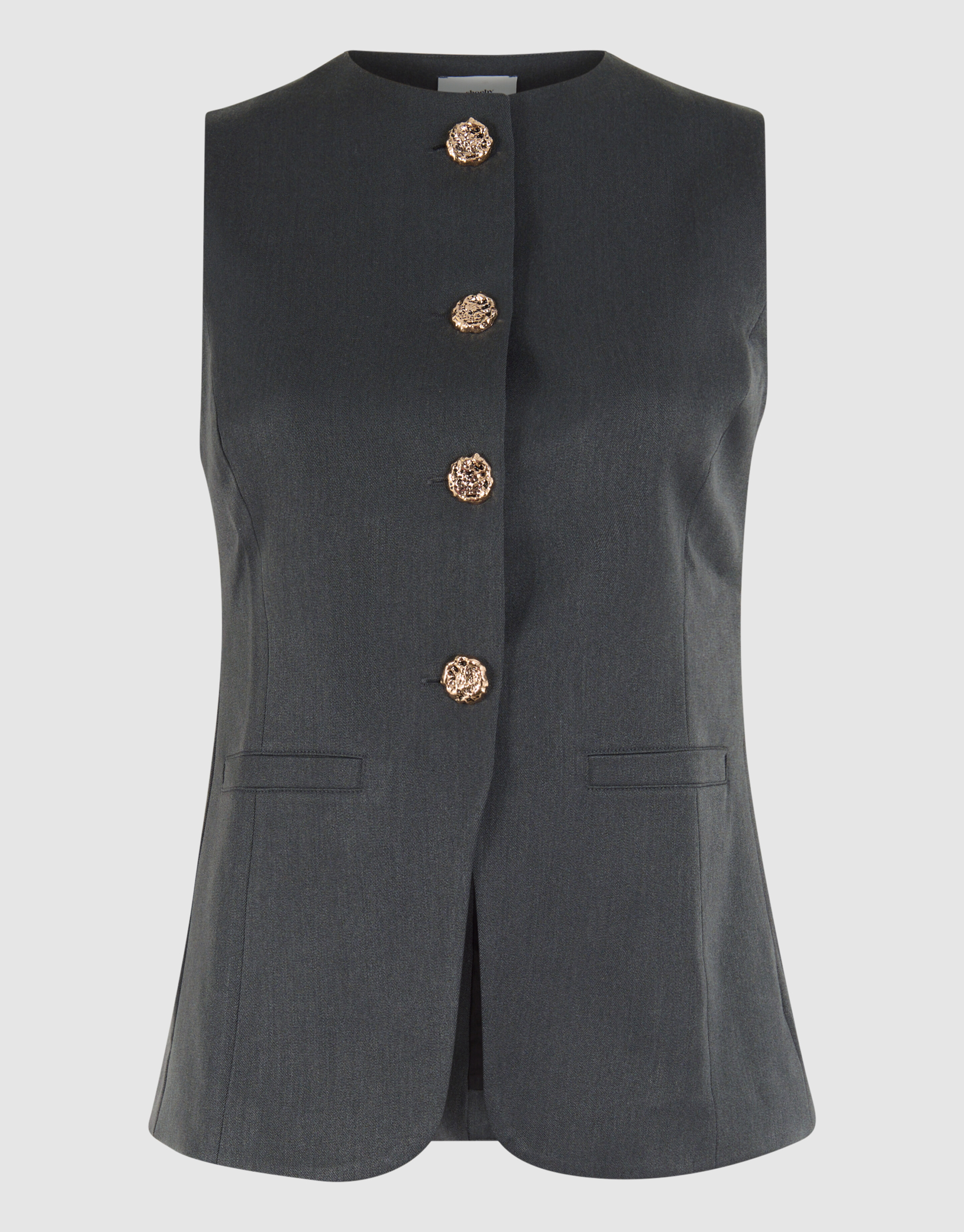 Knopen Gilet Grijs SHOEBY WOMEN