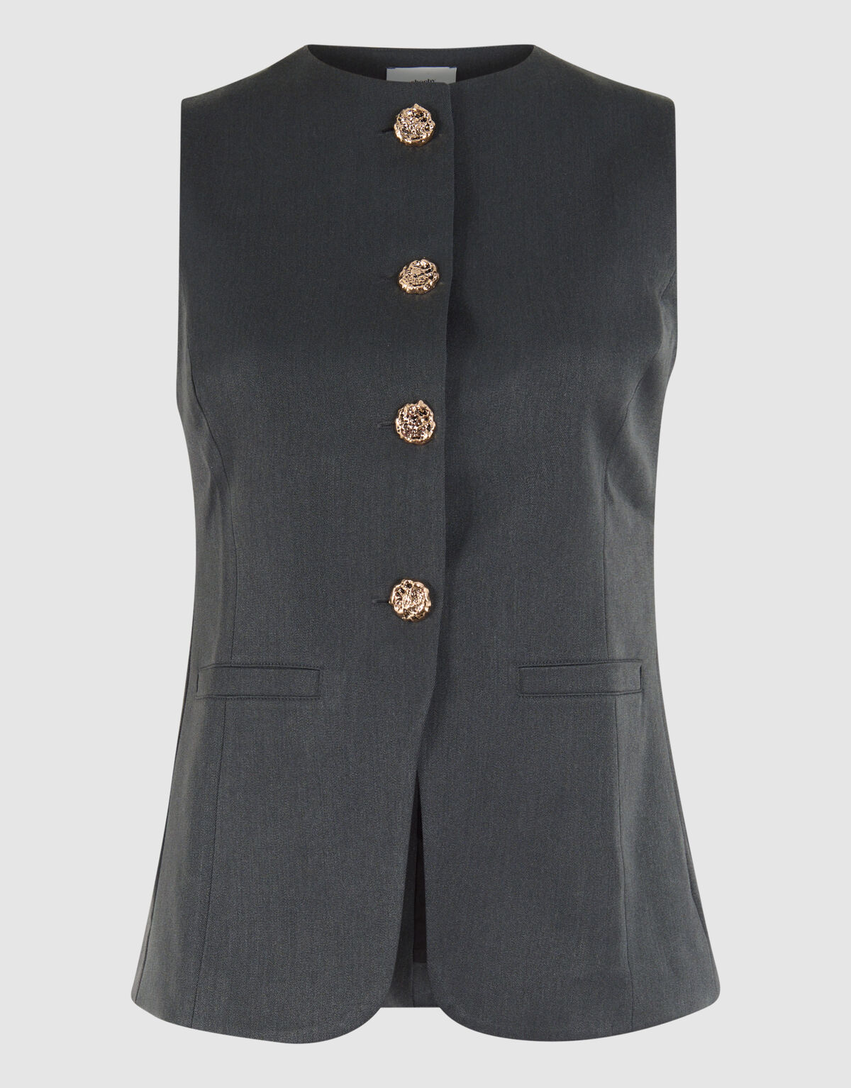 Knopen Gilet Grijs SHOEBY WOMEN