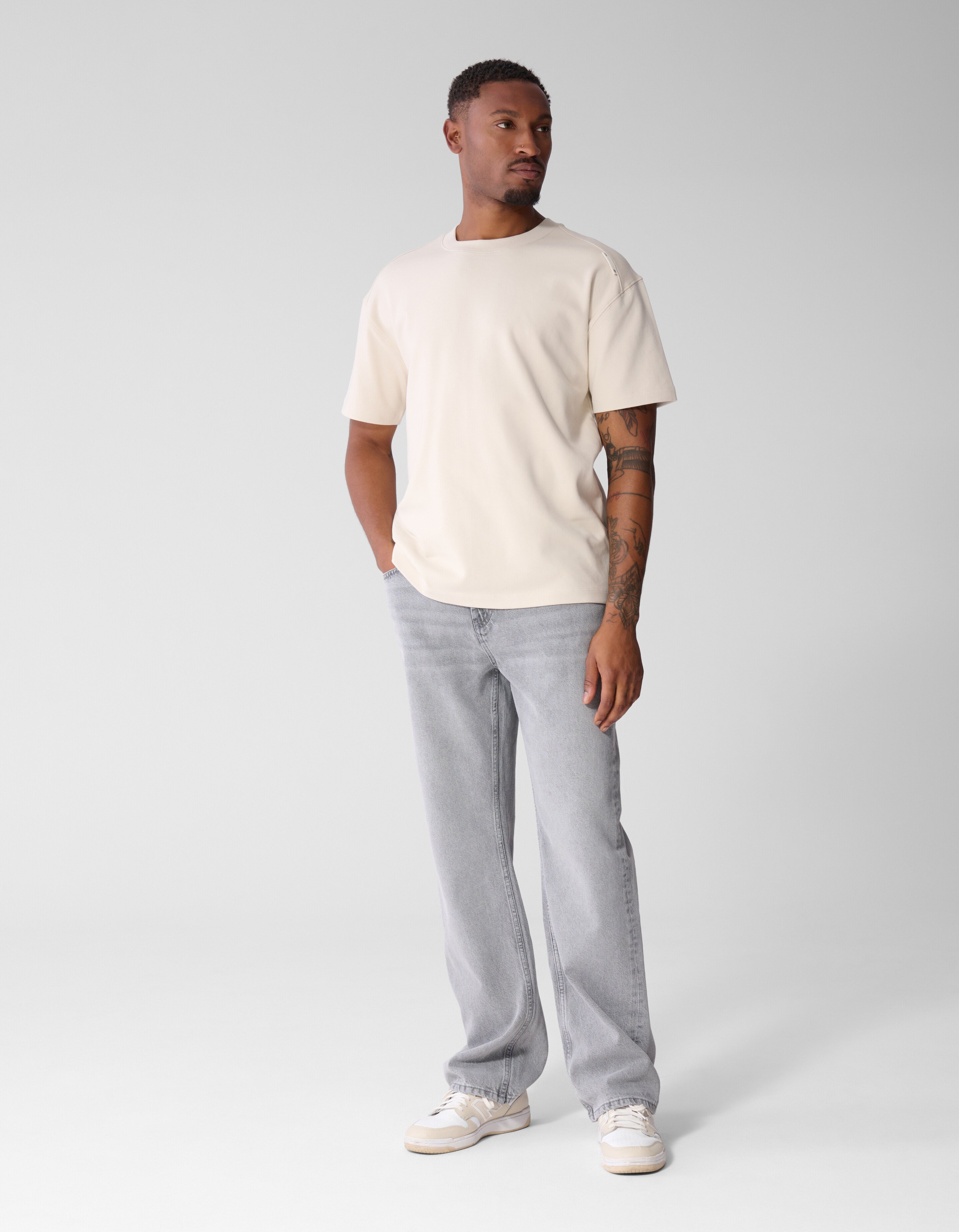 Basis Label T-shirt Zand SHOEBY MEN