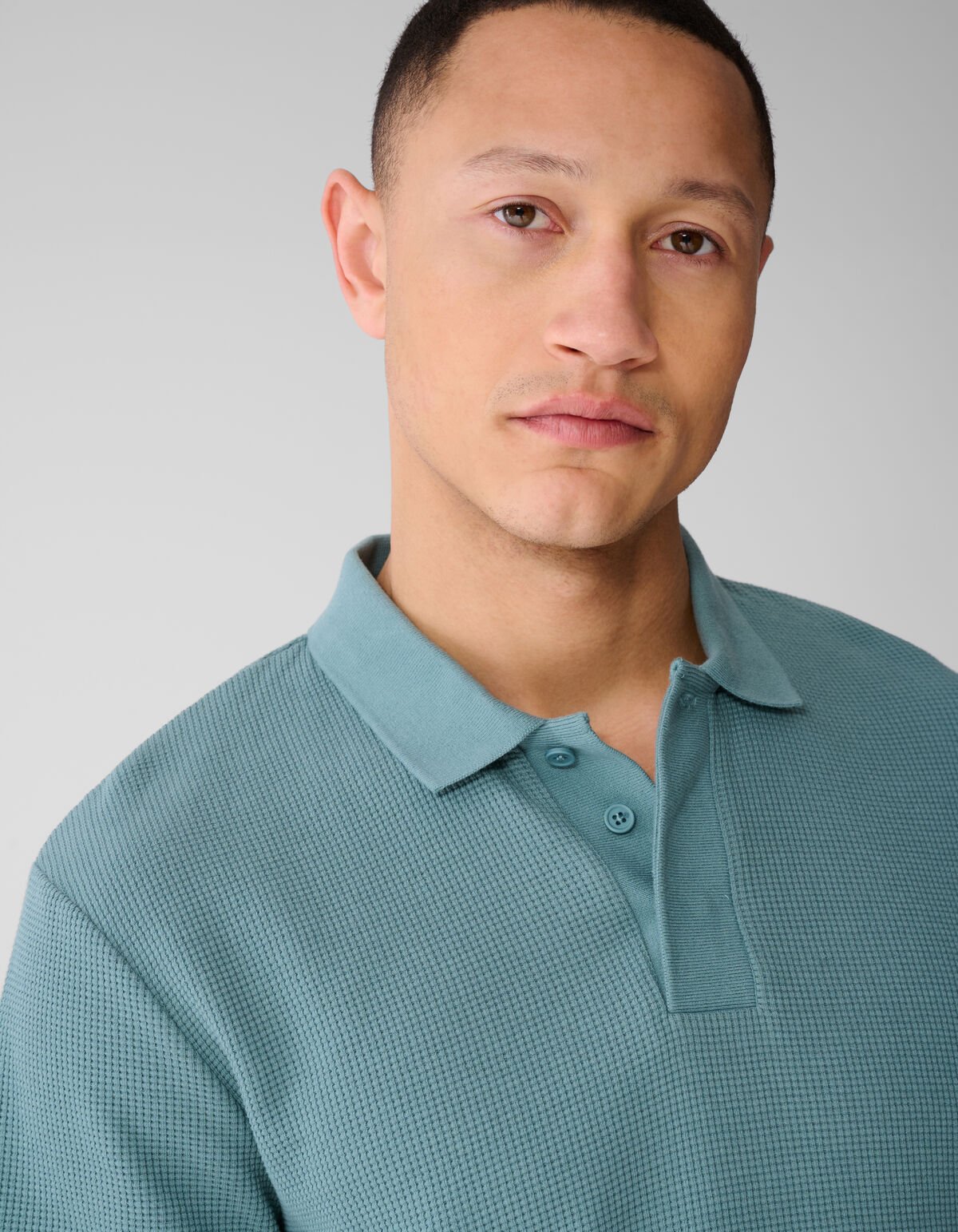 Waffle Polo Donkergroen SHOEBY MEN