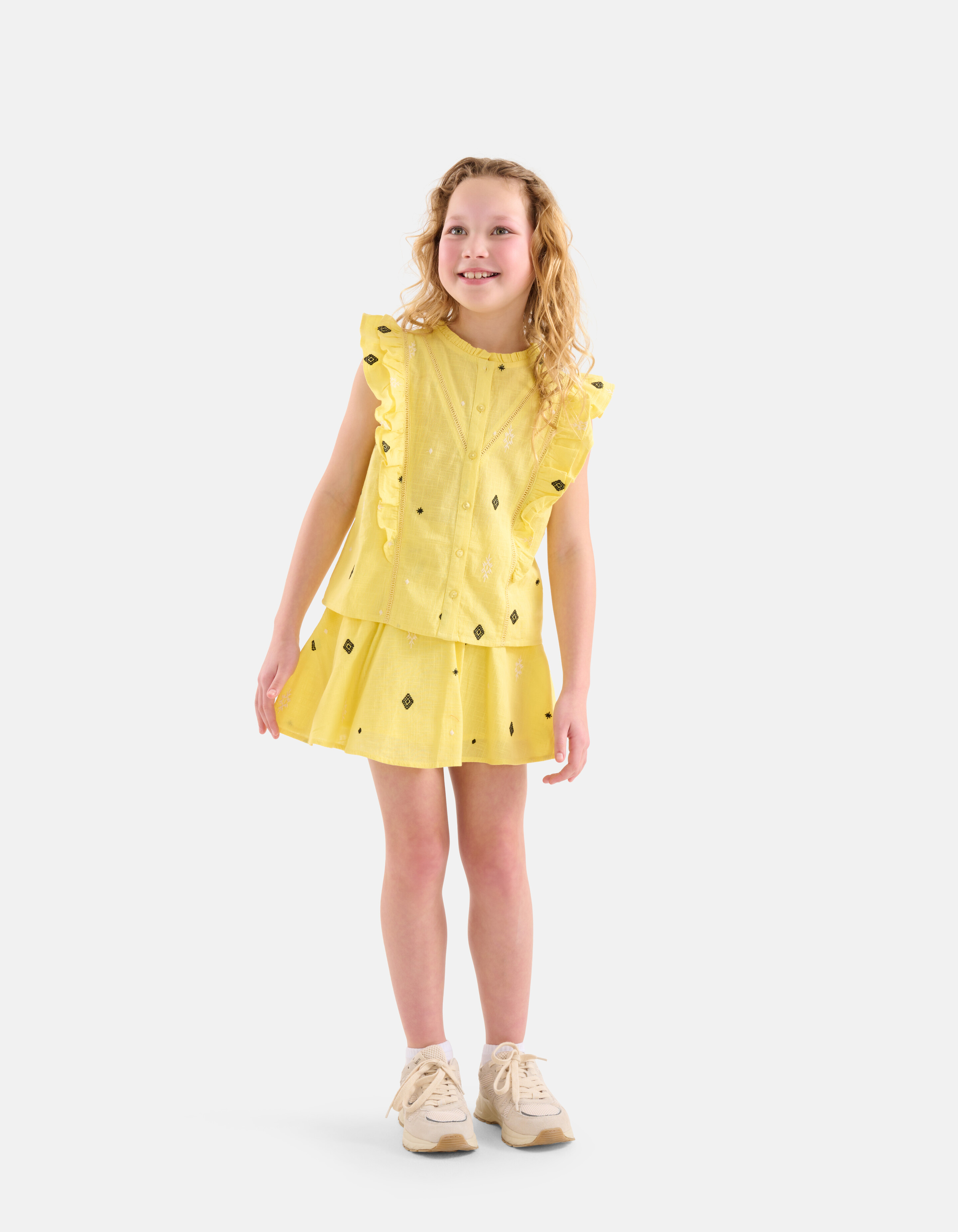 Embroidery Blouse Geel SHOEBY GIRLS