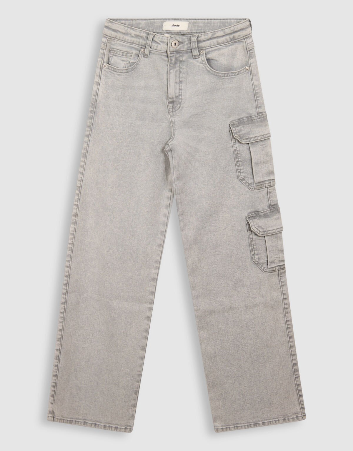 Pocket Straight Fit Jeans Grijs SHOEBY GIRLS