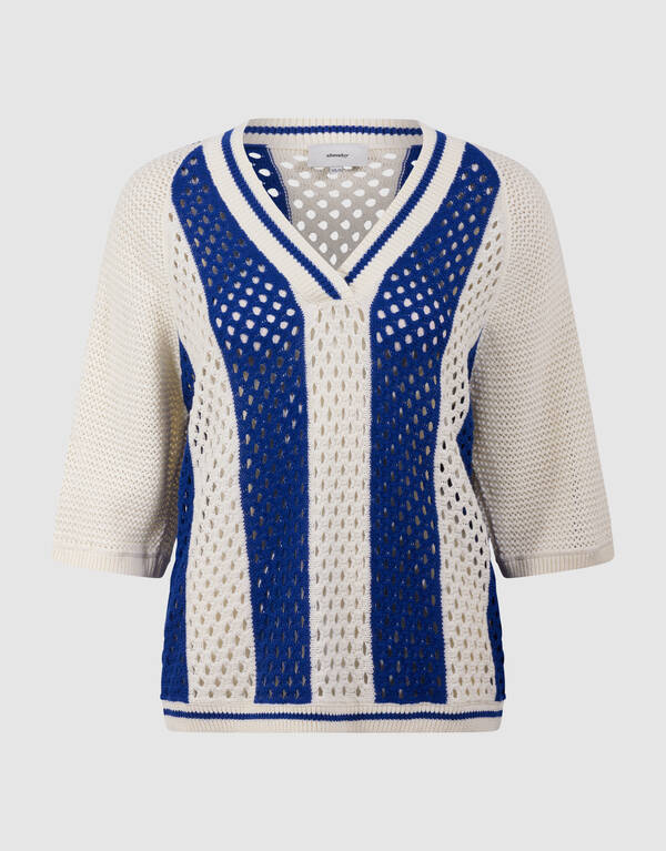 Gebreid Sporty T-shirt Gebroken Wit SHOEBY WOMEN