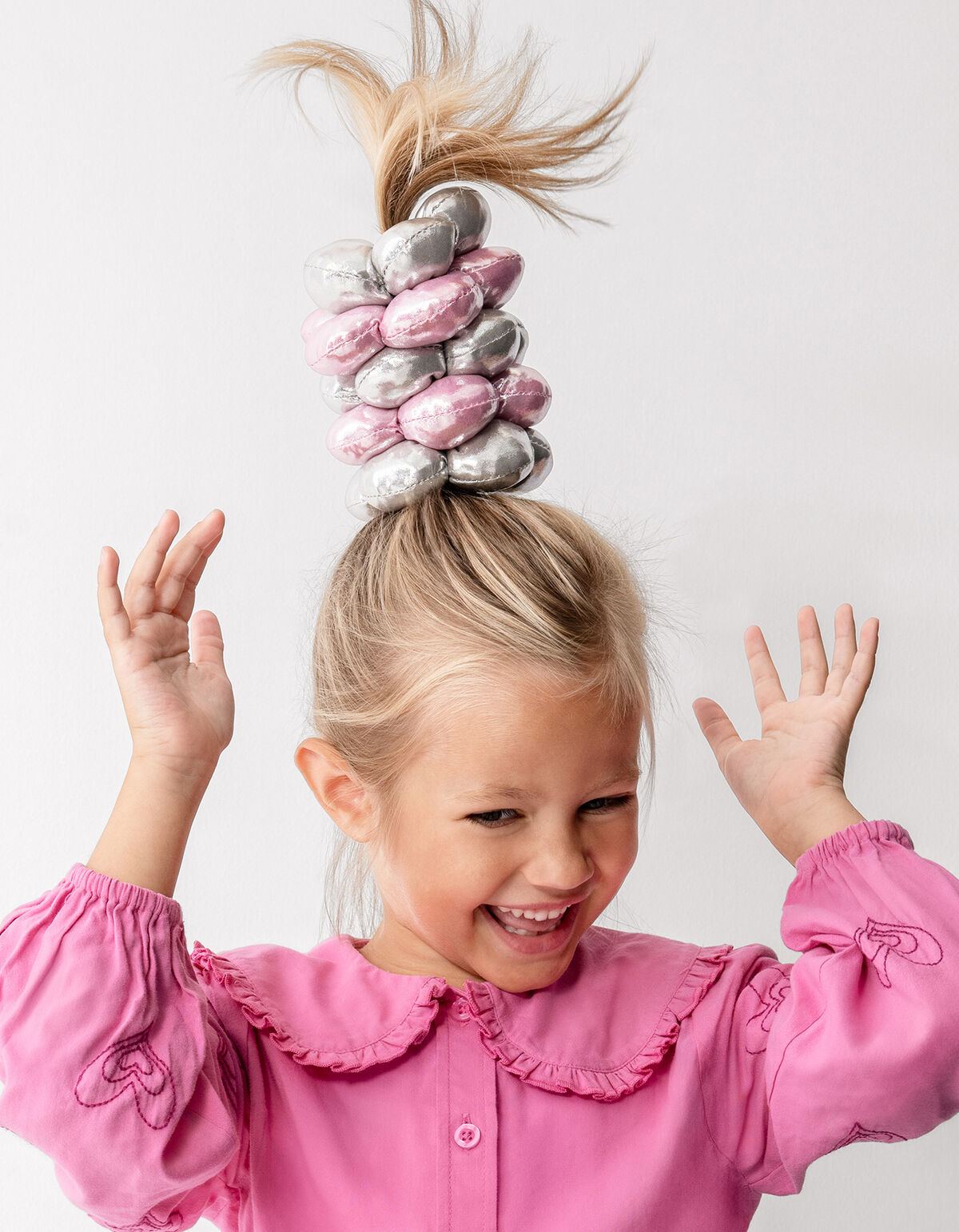 Shiny Bloem Elastiek Lichtroze SHOEBY ACCESSOIRES