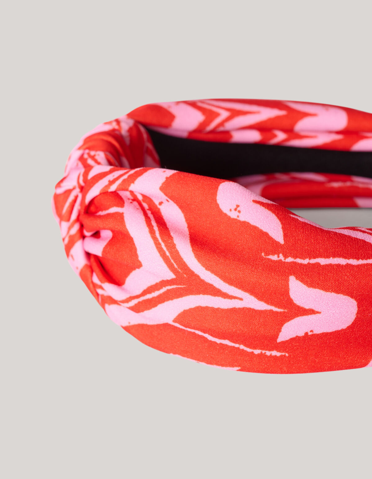 Printed Knotted Haarband Roze SHOEBY ACCESSOIRES