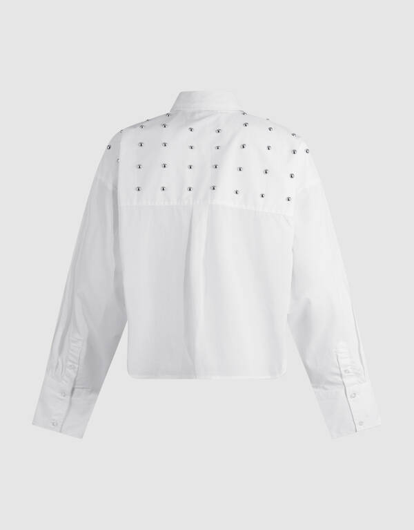 Studs Poplin Blouse Wit SHOEBY WOMEN