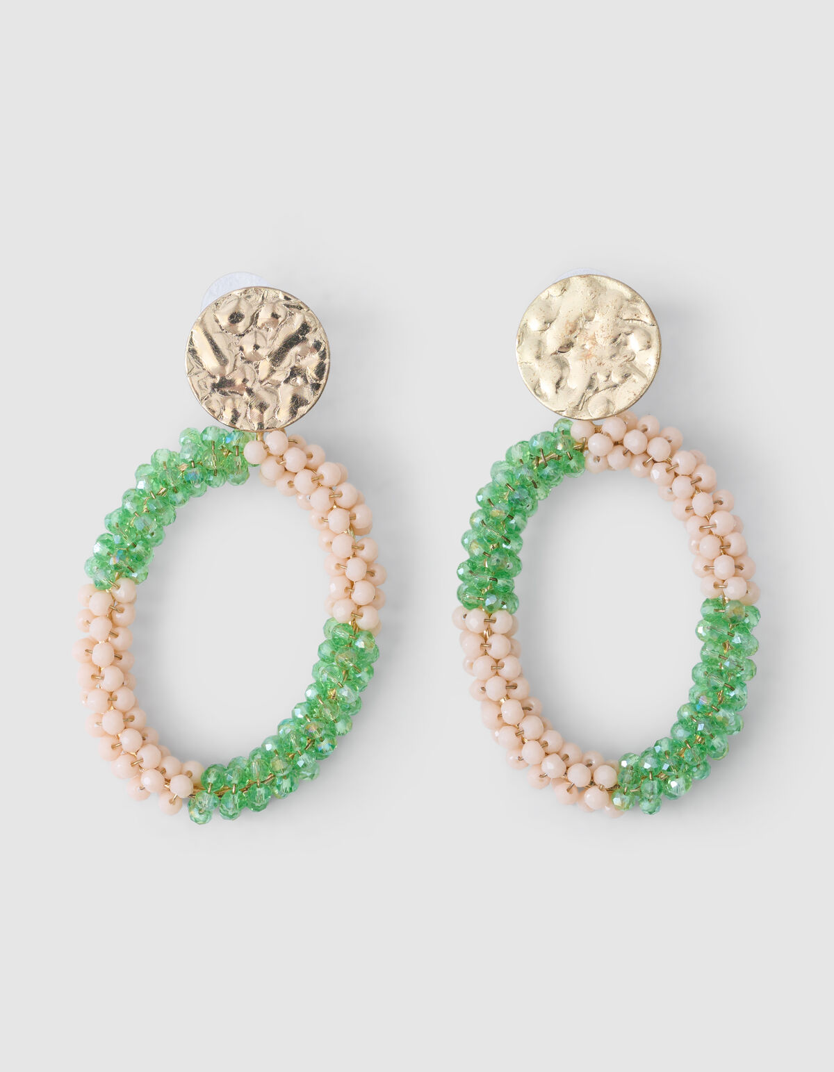 Oval Oorbellen Groen SHOEBY ACCESSOIRES