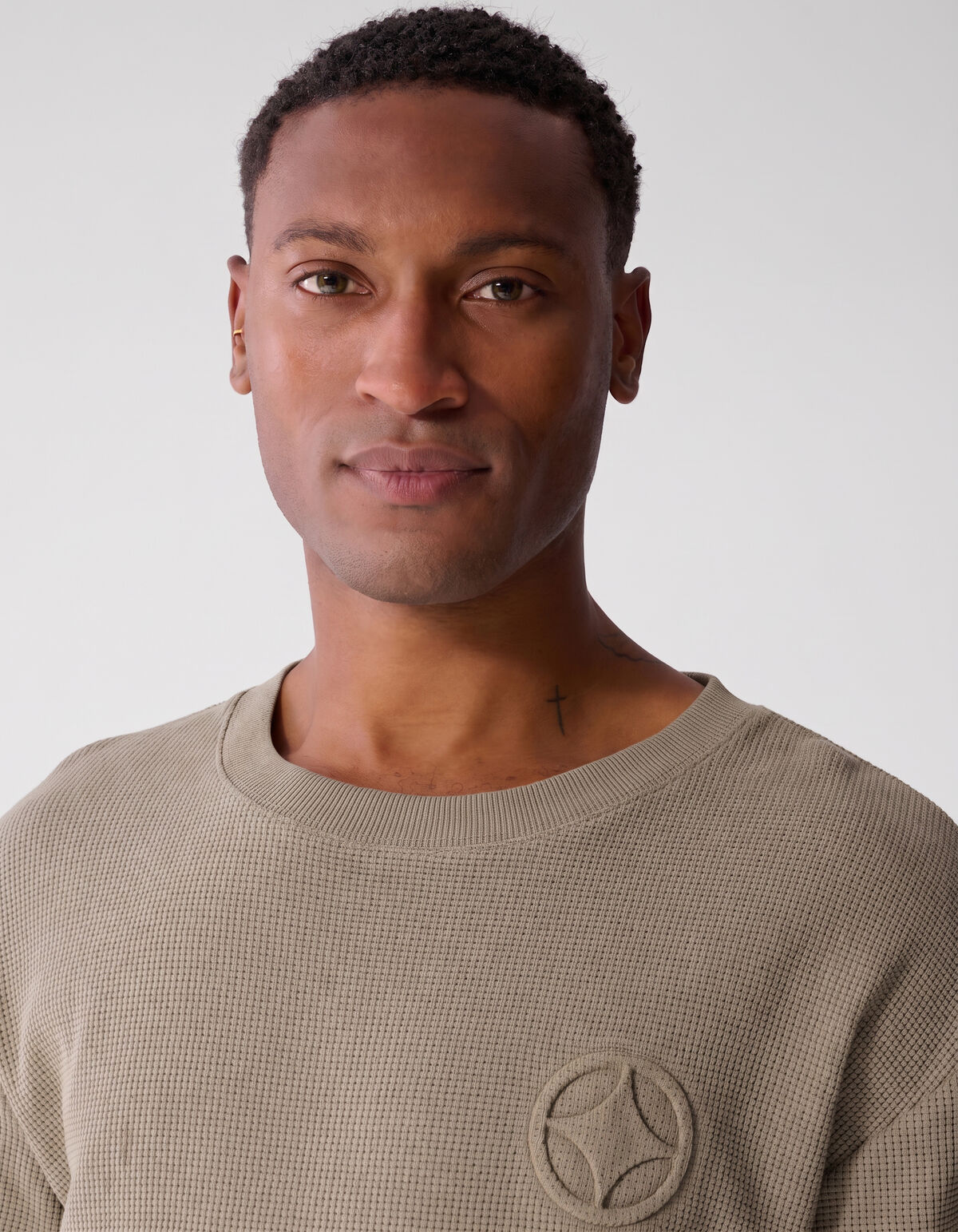 Waffle T-shirt Groen SHOEBY MEN