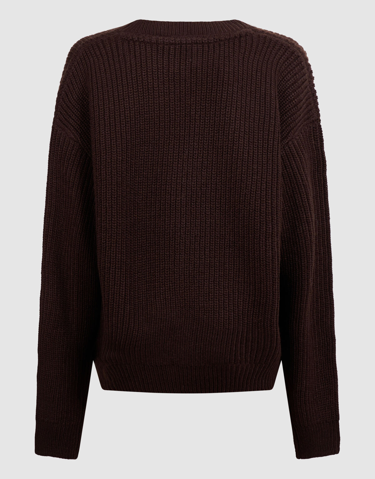 Relaxed Embroidery Gebreide Trui Donkerbruin SHOEBY BOYS