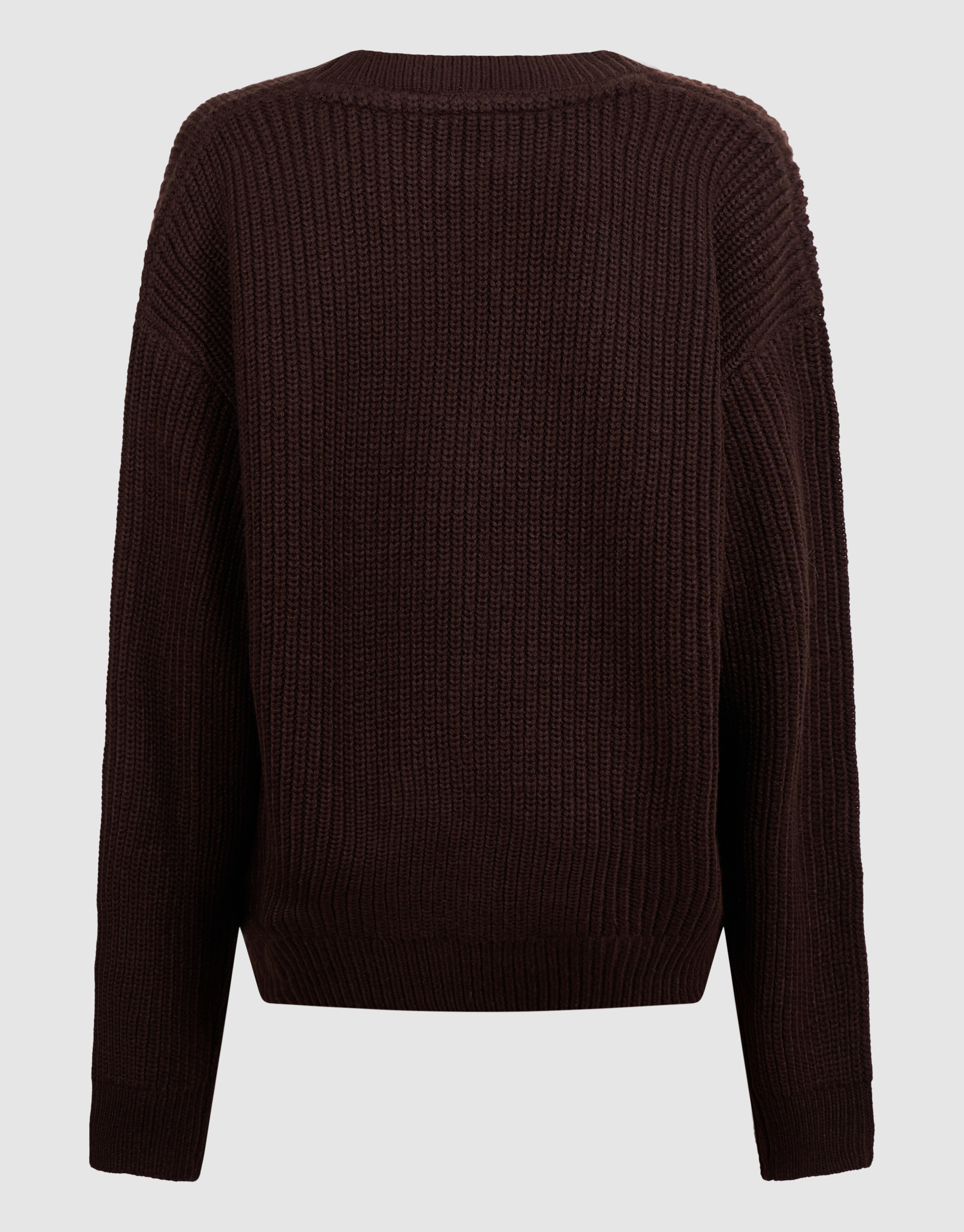 Relaxed Embroidery Gebreide Trui Donkerbruin SHOEBY BOYS