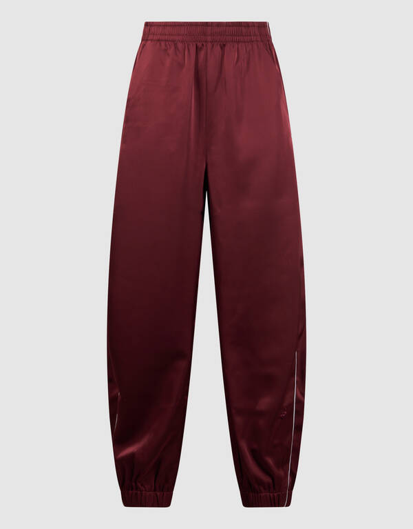 Satijnen Contrast Jogger Donkerrood SHOEBY WOMEN