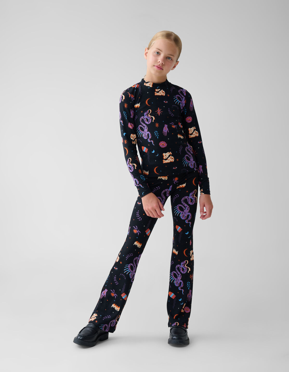 Printed Top Zwart SHOEBY GIRLS