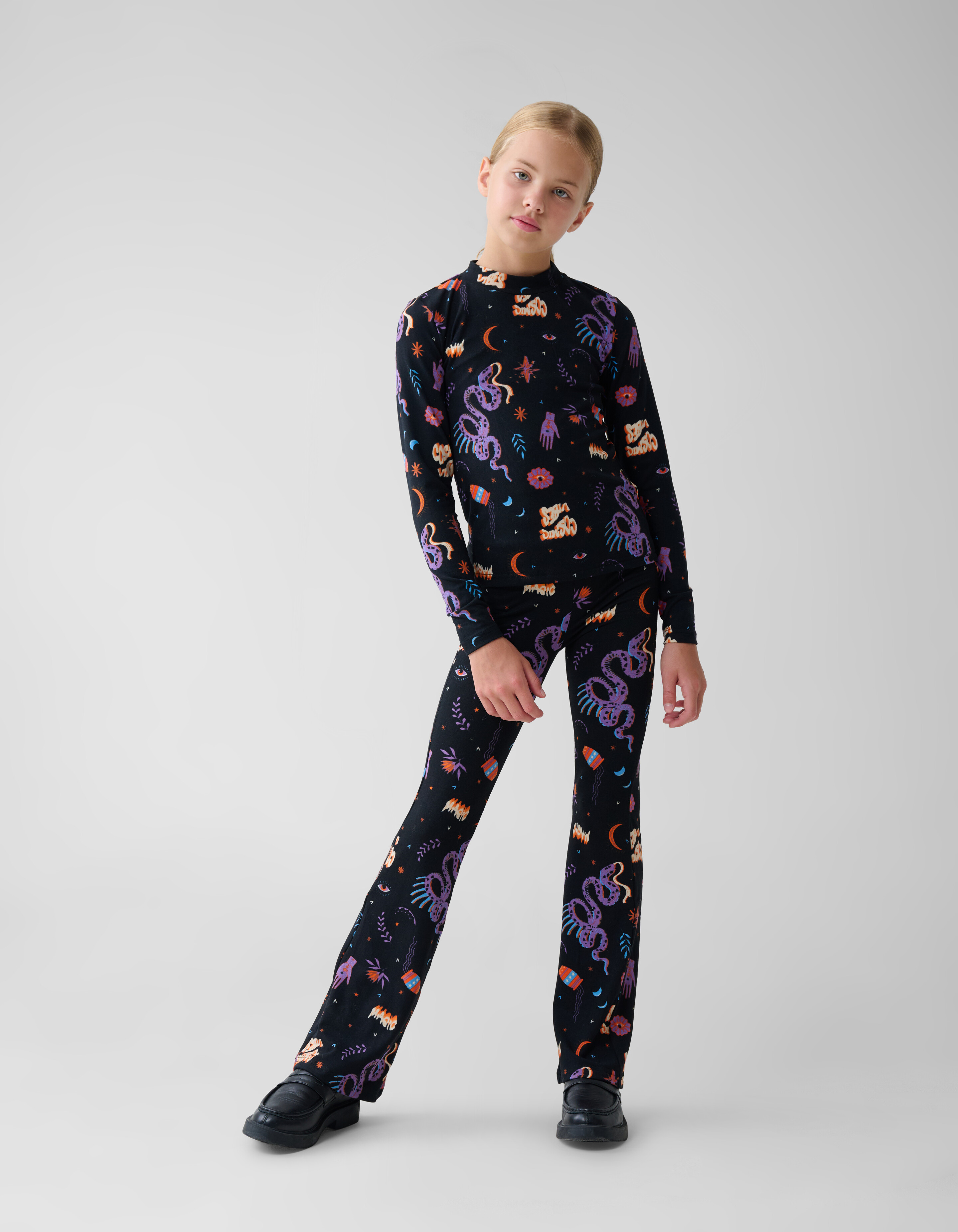 Printed Top Zwart SHOEBY GIRLS