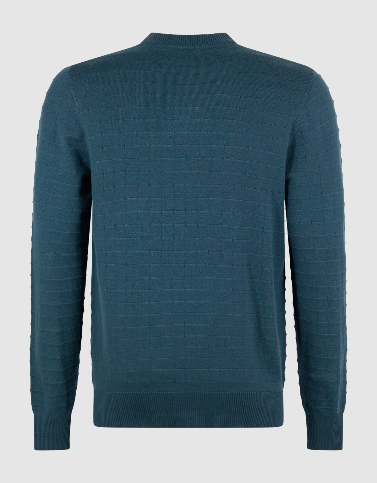 Structuur Gebreide Trui Donkergroen SHOEBY MEN