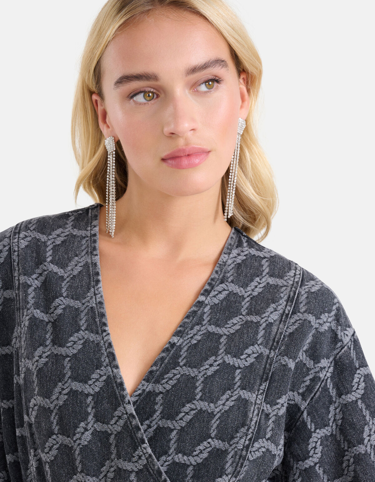 Strass Oorbellen Zilver SHOEBY ACCESSOIRES