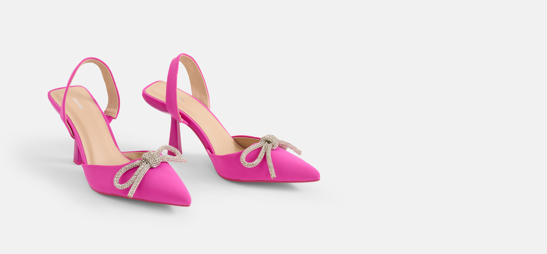 Strass Strik Hakken Roze SHOEBY SHOES