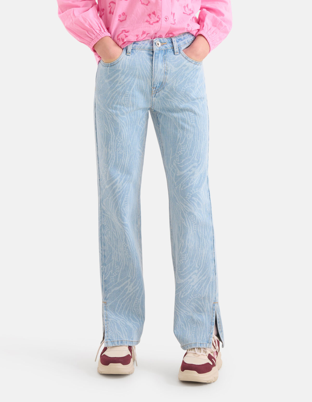 Swirl Print Denim Bleached SHOEBY GIRLS