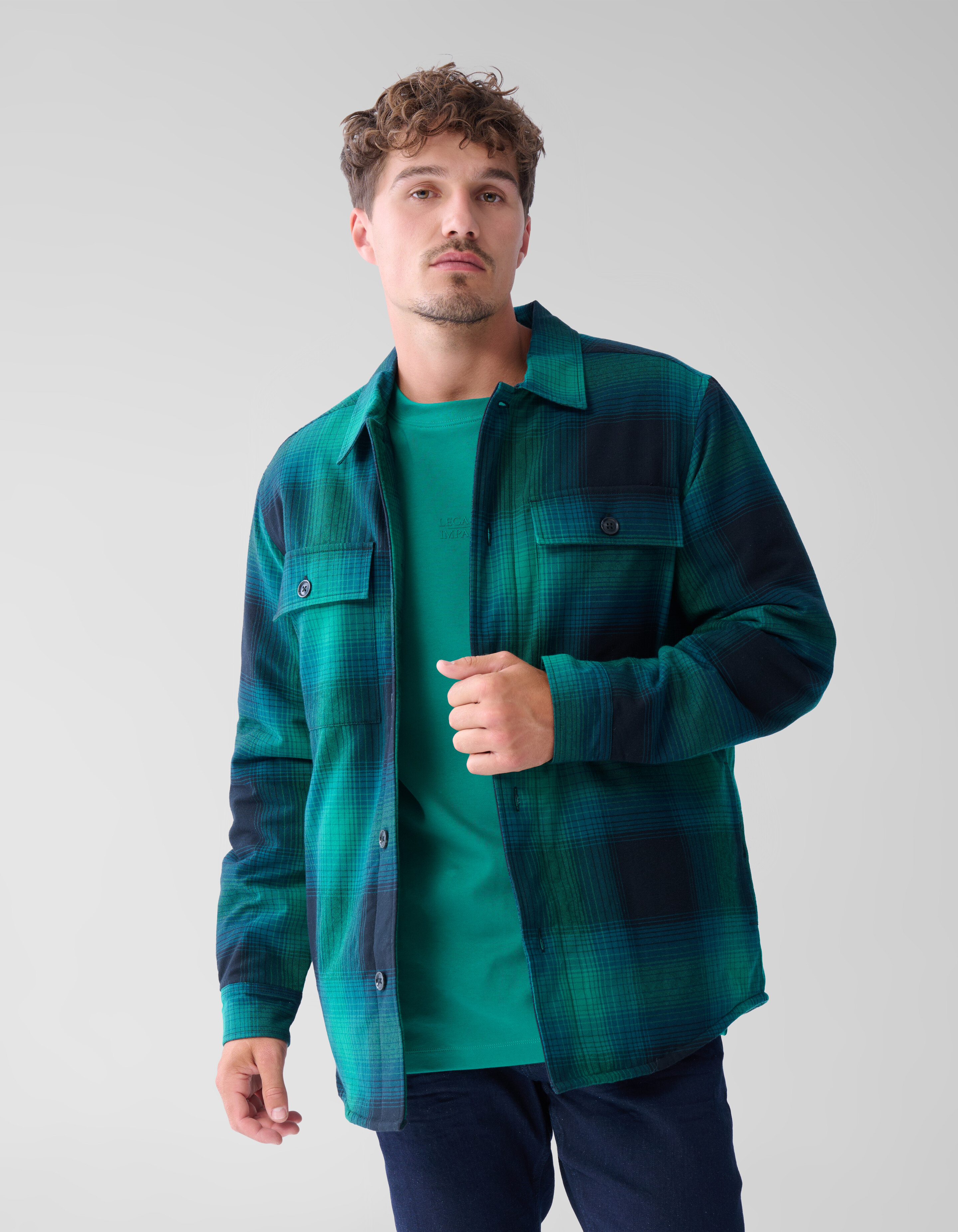 Ruiten Padded Overshirt Groen SHOEBY MEN
