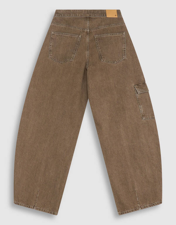 Cargo Barrel Fit Jeans Groen SHOEBY WOMEN