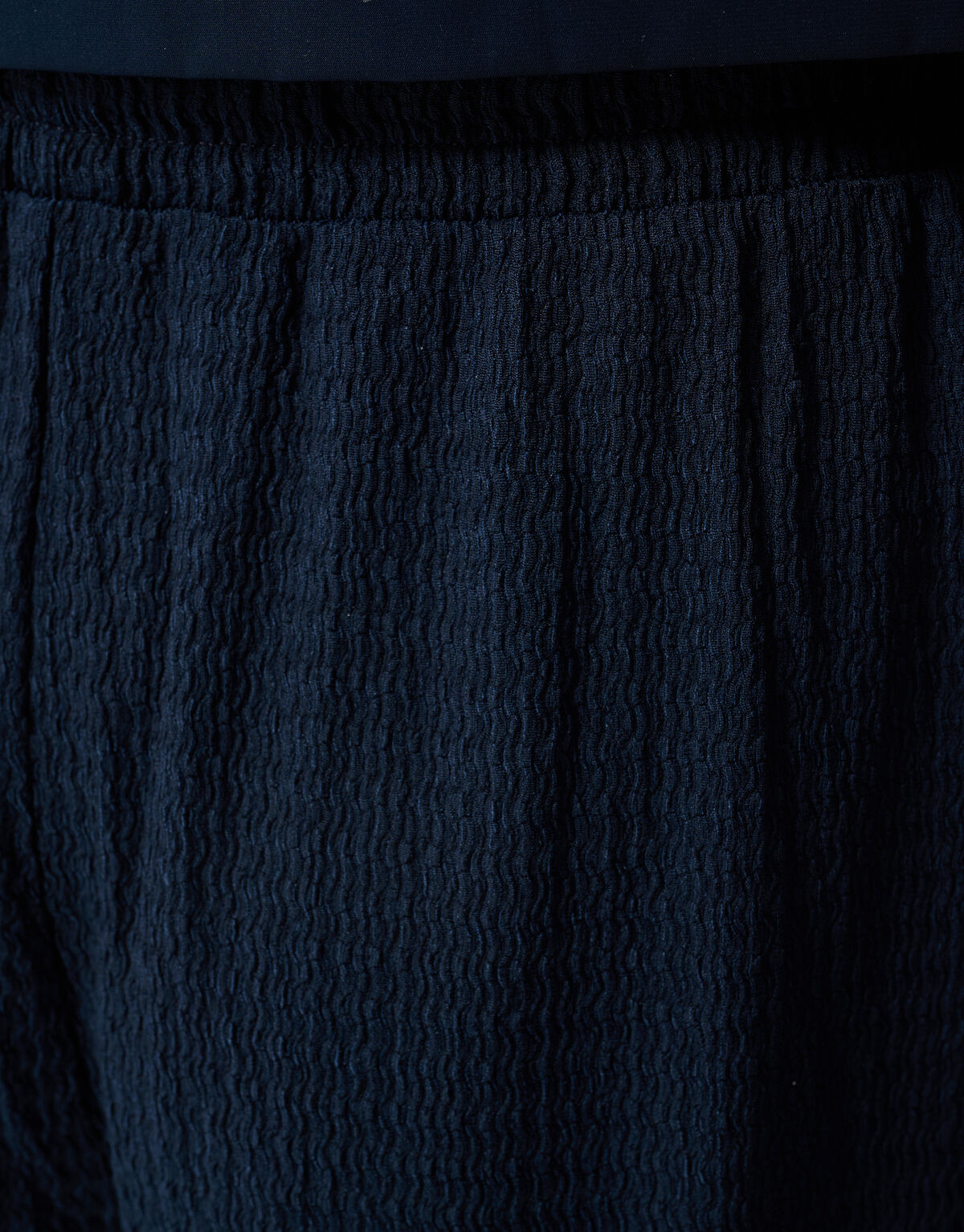 Crinkle Wide Leg Broek Donkerblauw SHOEBY WOMEN