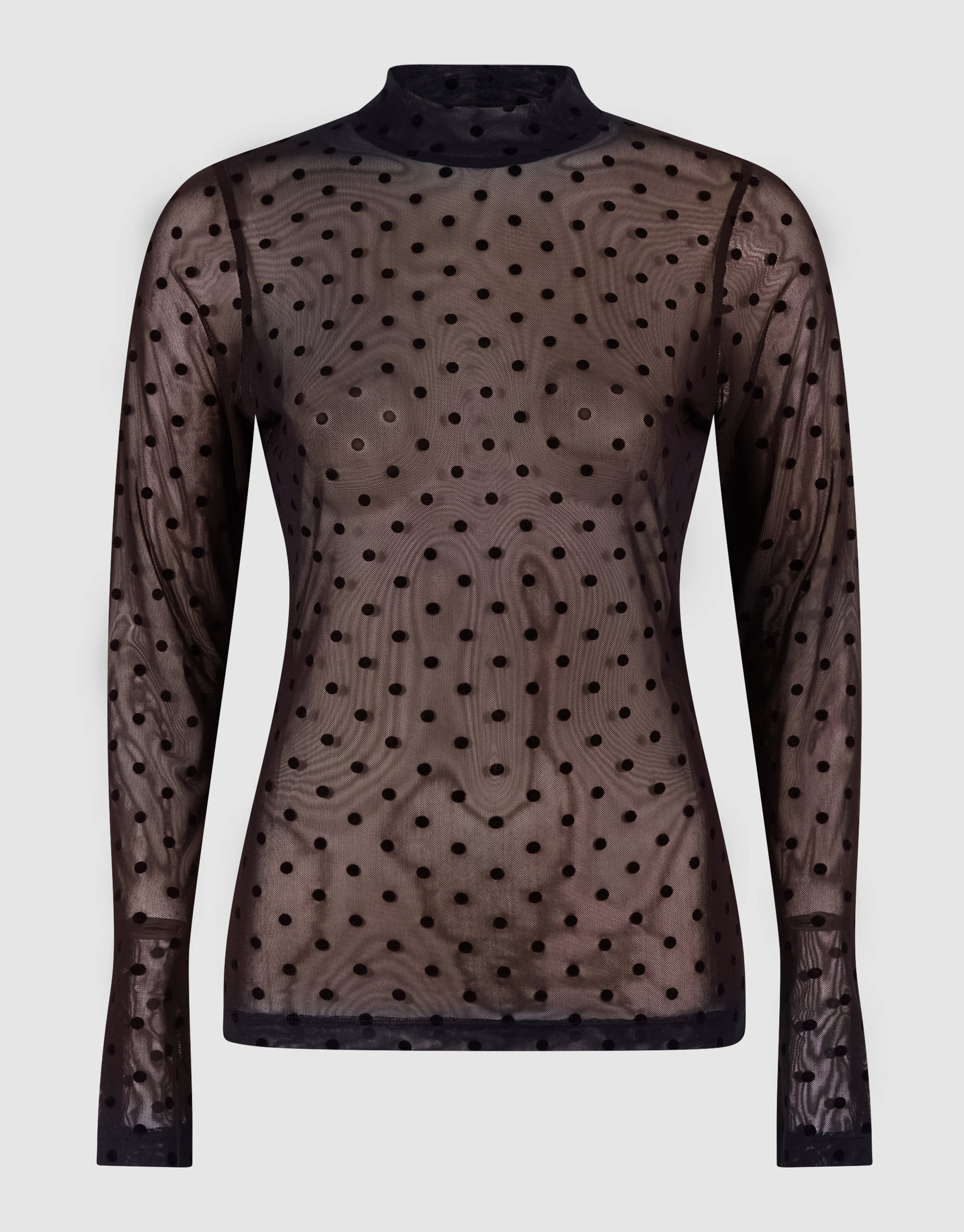 Mesh Stippen Top Bruin SHOEBY WOMEN