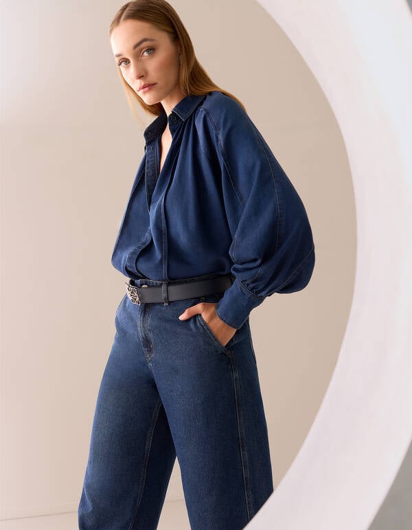 Stitch Blouse Blauw By Mieke SHOEBY WOMEN