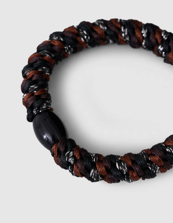 Lurex Haarelastiek Donkerbruin SHOEBY ACCESSOIRES