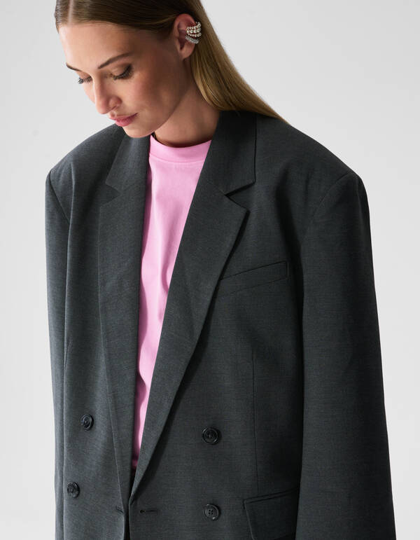 Oversized Blazer Grijs SHOEBY WOMEN