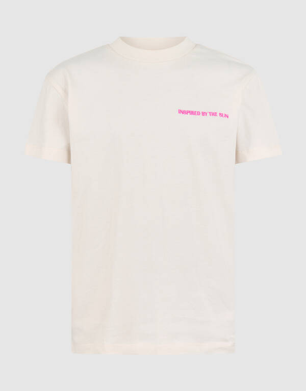 Tropical Artwork T-shirt Gebroken Wit SHOEBY GIRLS