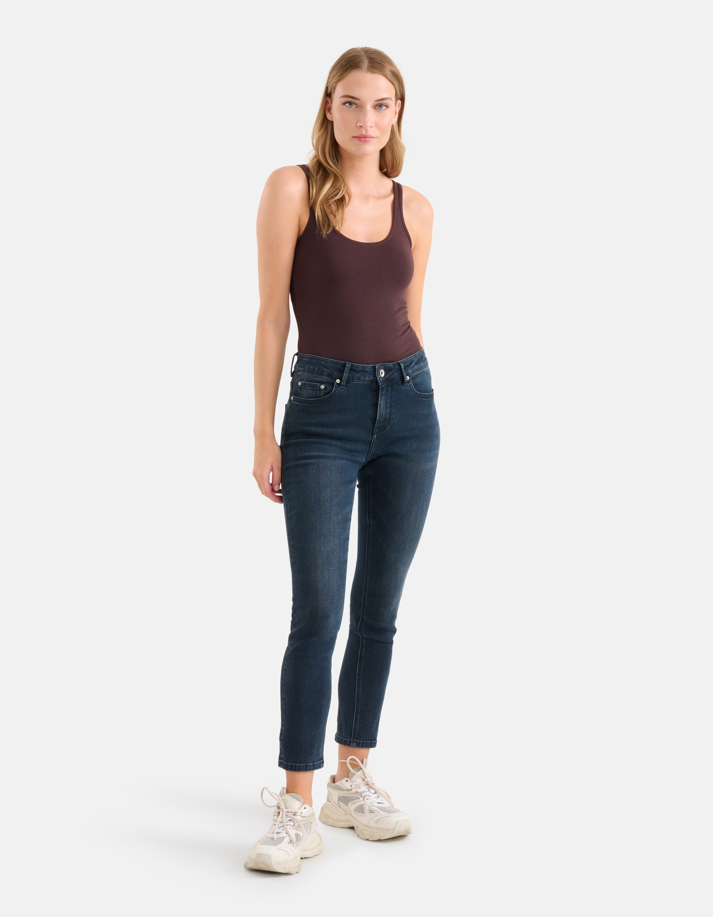 Skinny Jeans L28 Blauw/Zwart Eksept