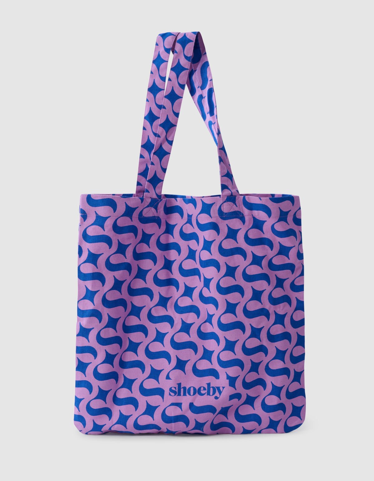 Shoeby Logo Shopper Blauw/Paars SHOEBY ACCESSOIRES