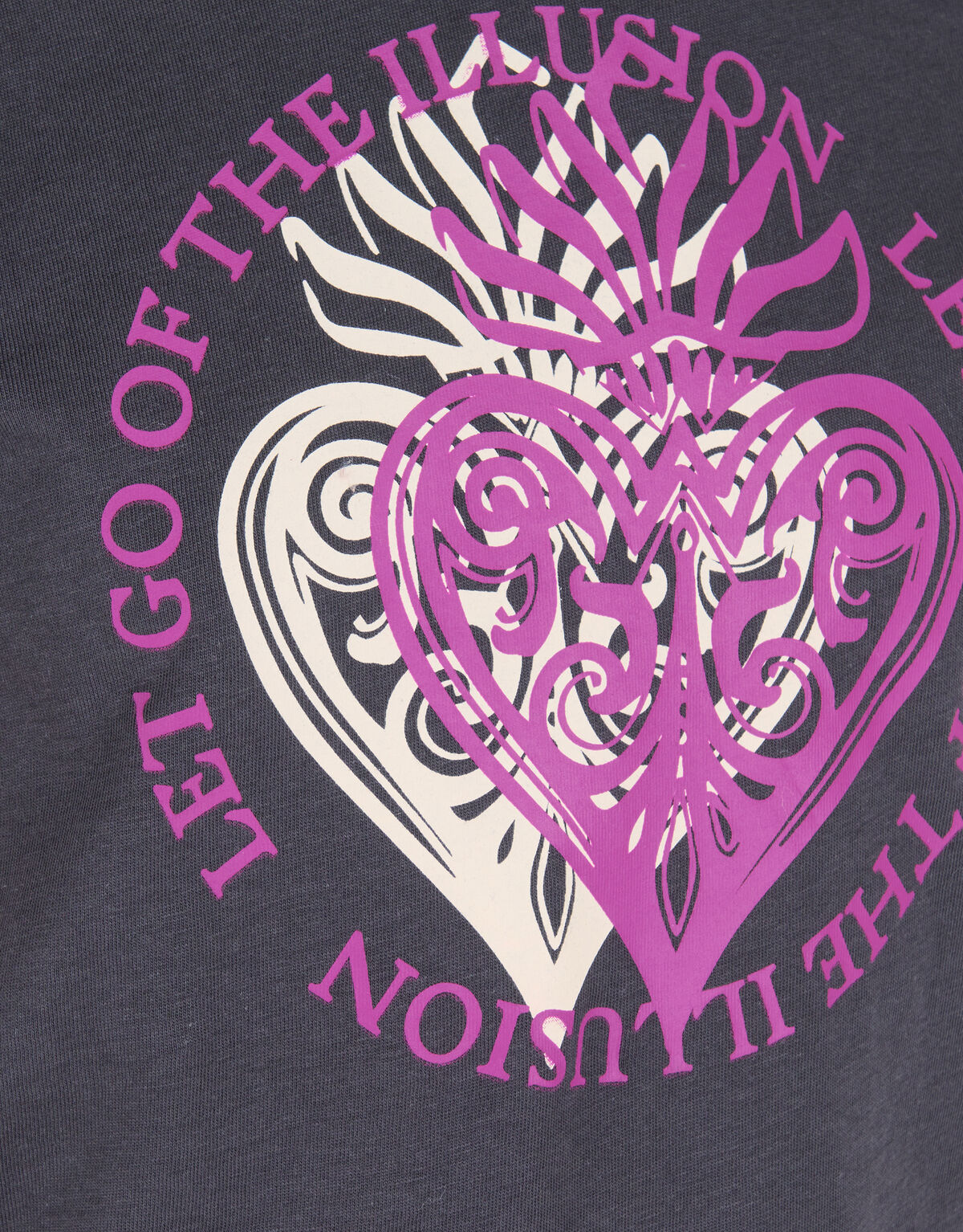 Printed Loose Fit T-shirt Donkergrijs SHOEBY GIRLS