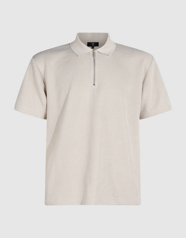 Structuur Zipper Polo Zand SHOEBY MEN