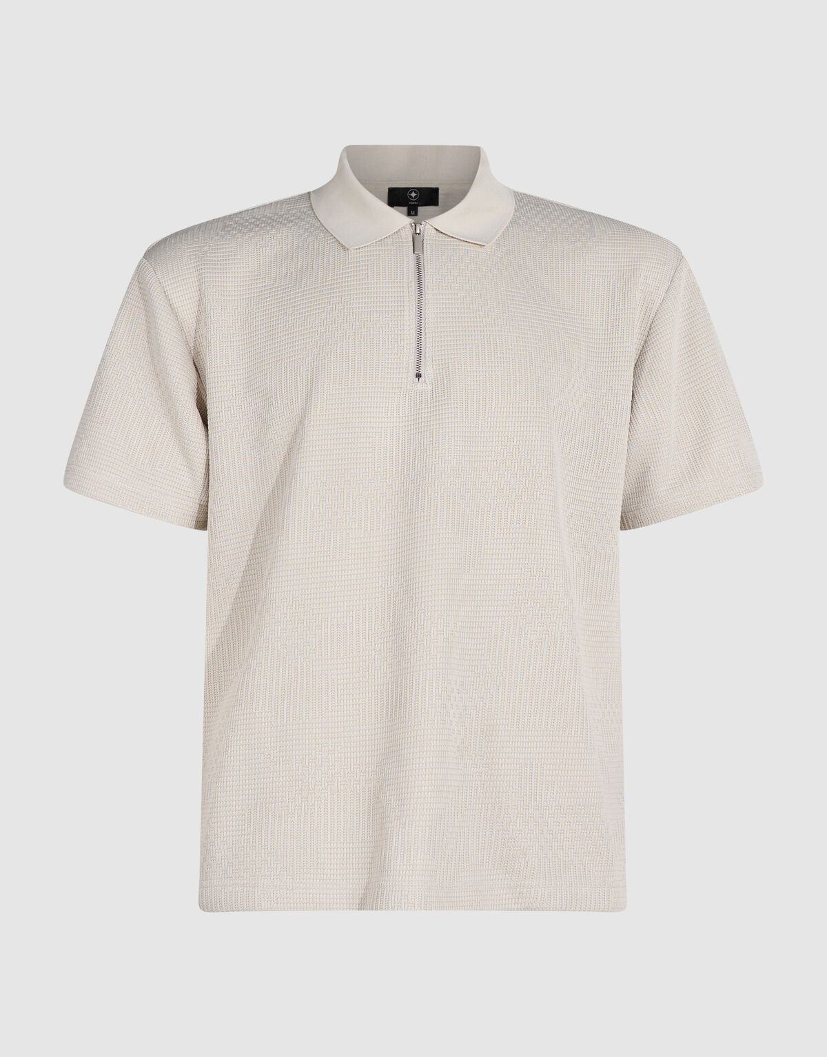 Structuur Zipper Polo Zand SHOEBY MEN