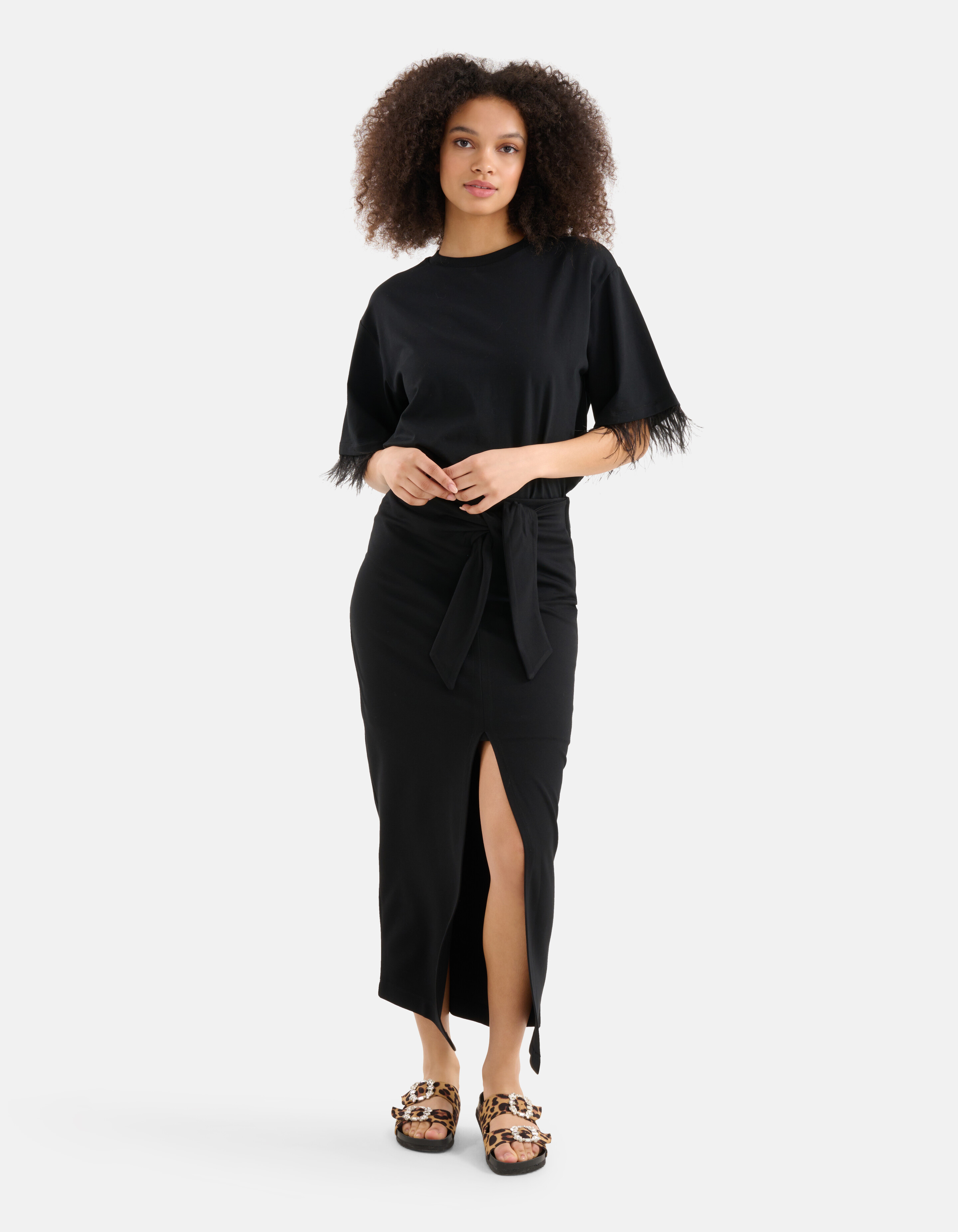 Knot Maxi Rok Zwart SHOEBY WOMEN