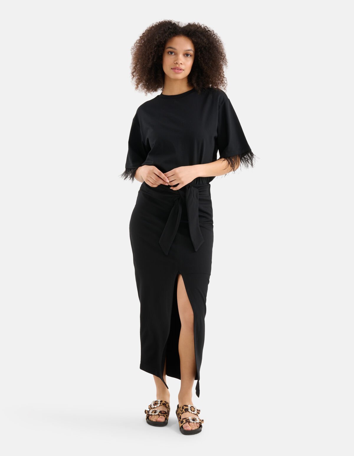 Knot Maxi Rok Zwart SHOEBY WOMEN