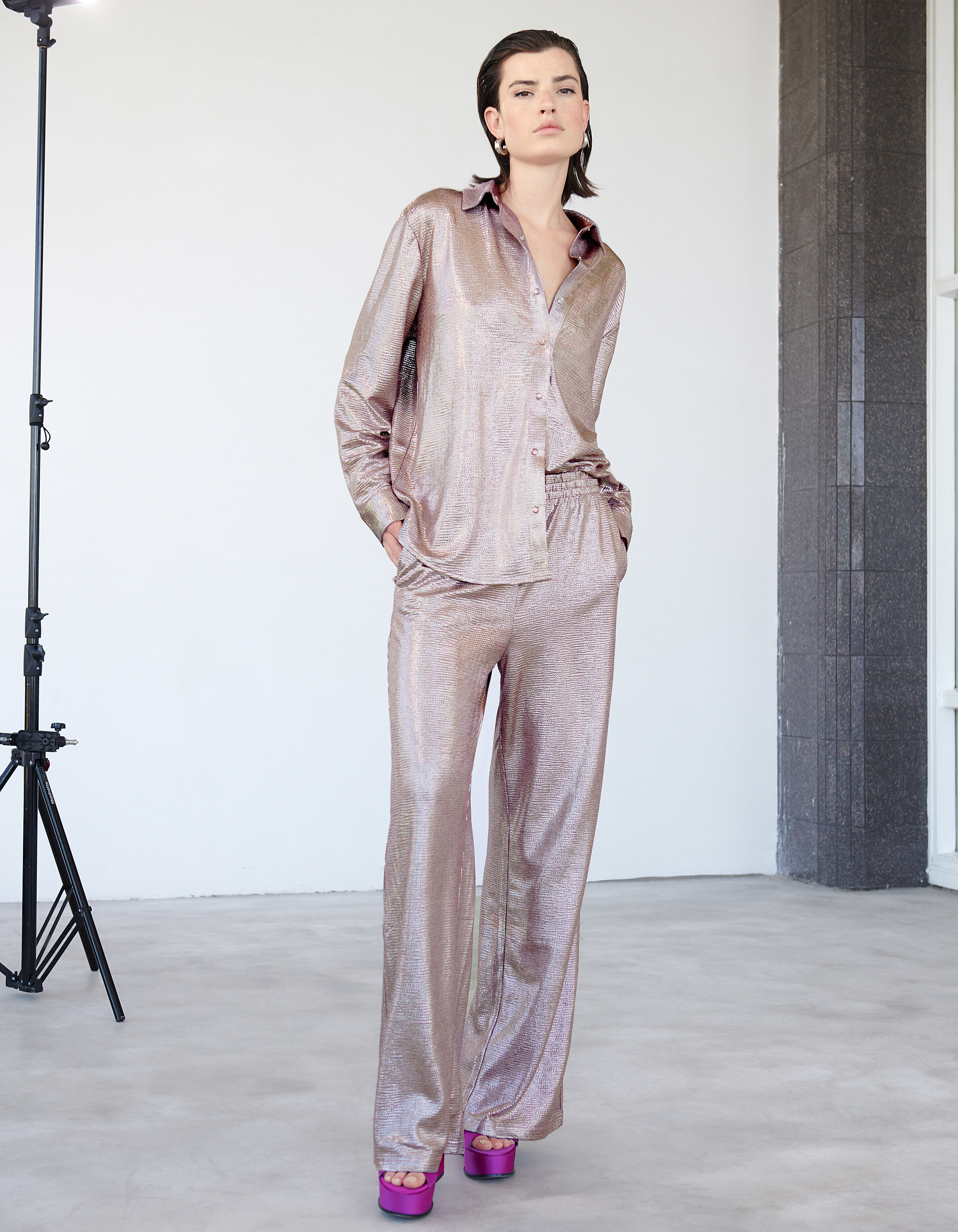 Metallic Broek Roze SHOEBY WOMEN