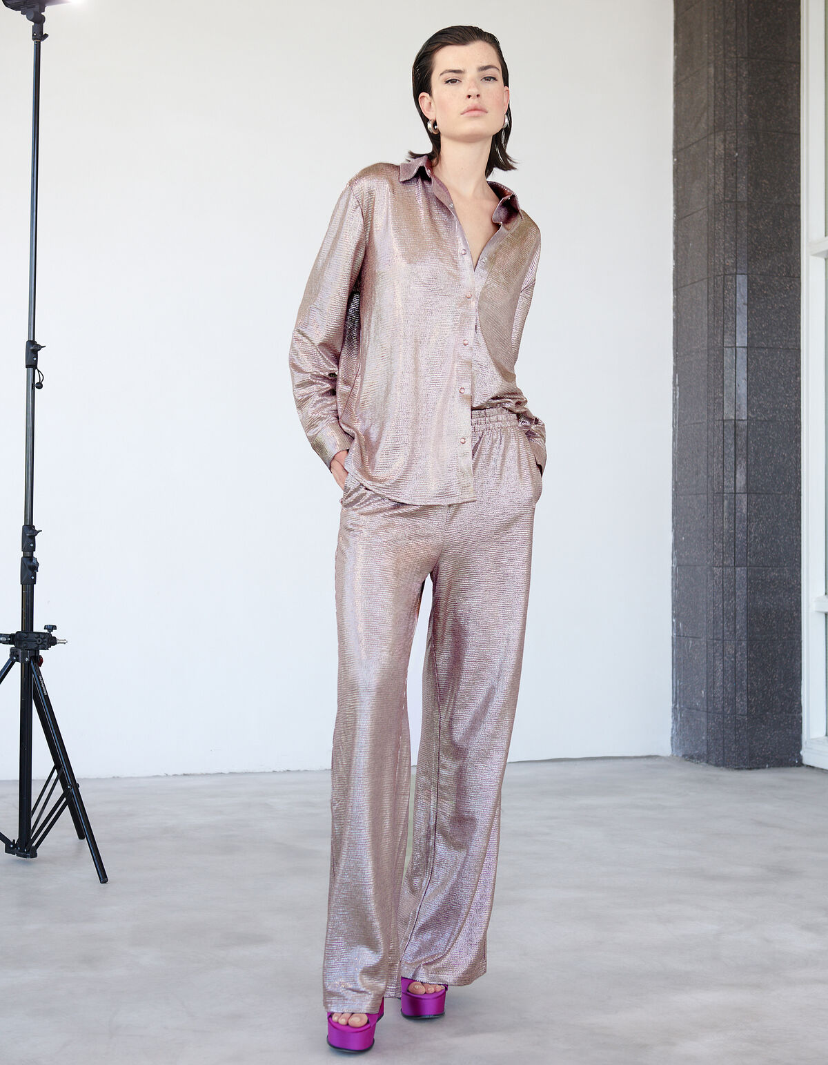 Metallic Broek Roze SHOEBY WOMEN