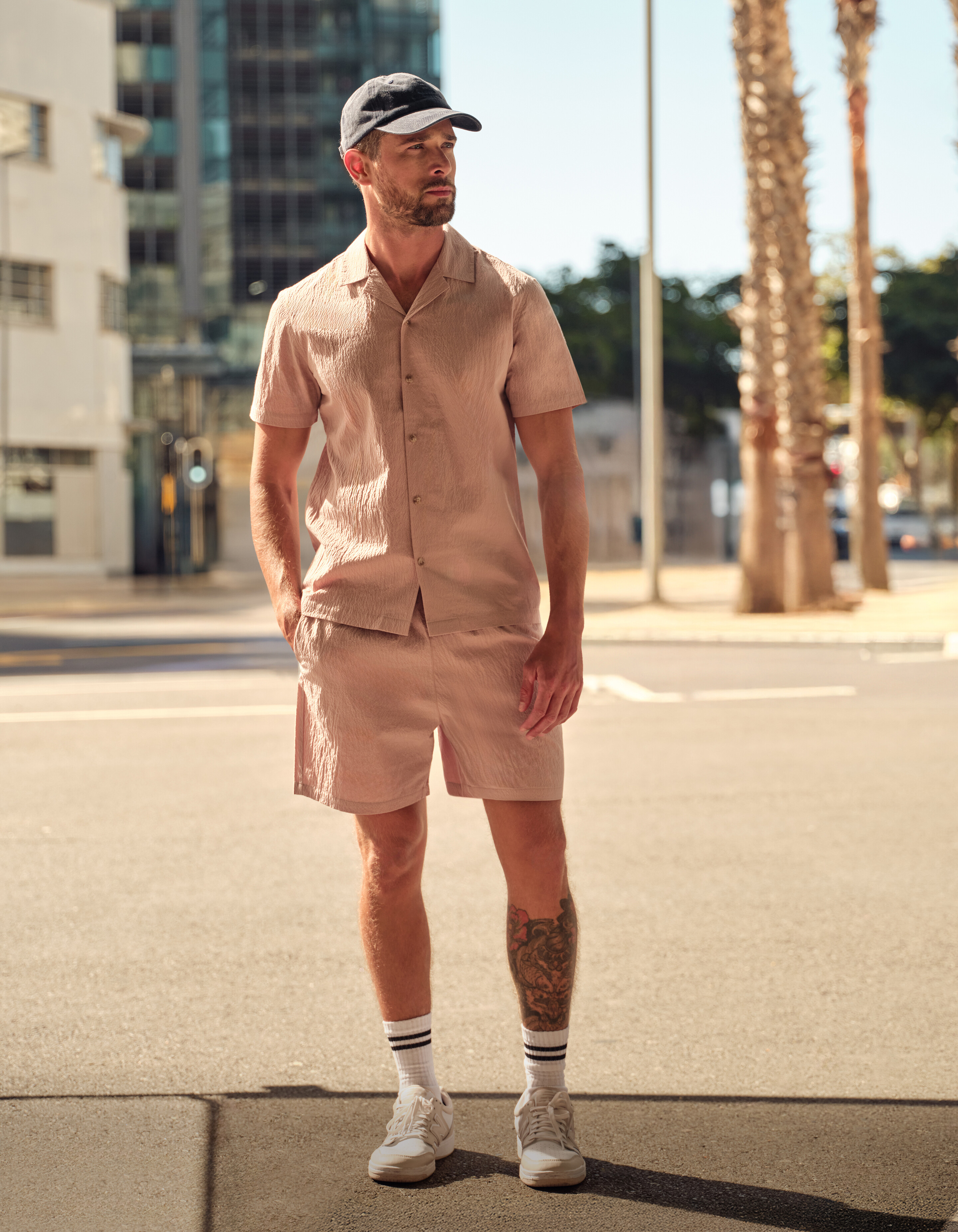 Structuur Shirt Zand SHOEBY MEN