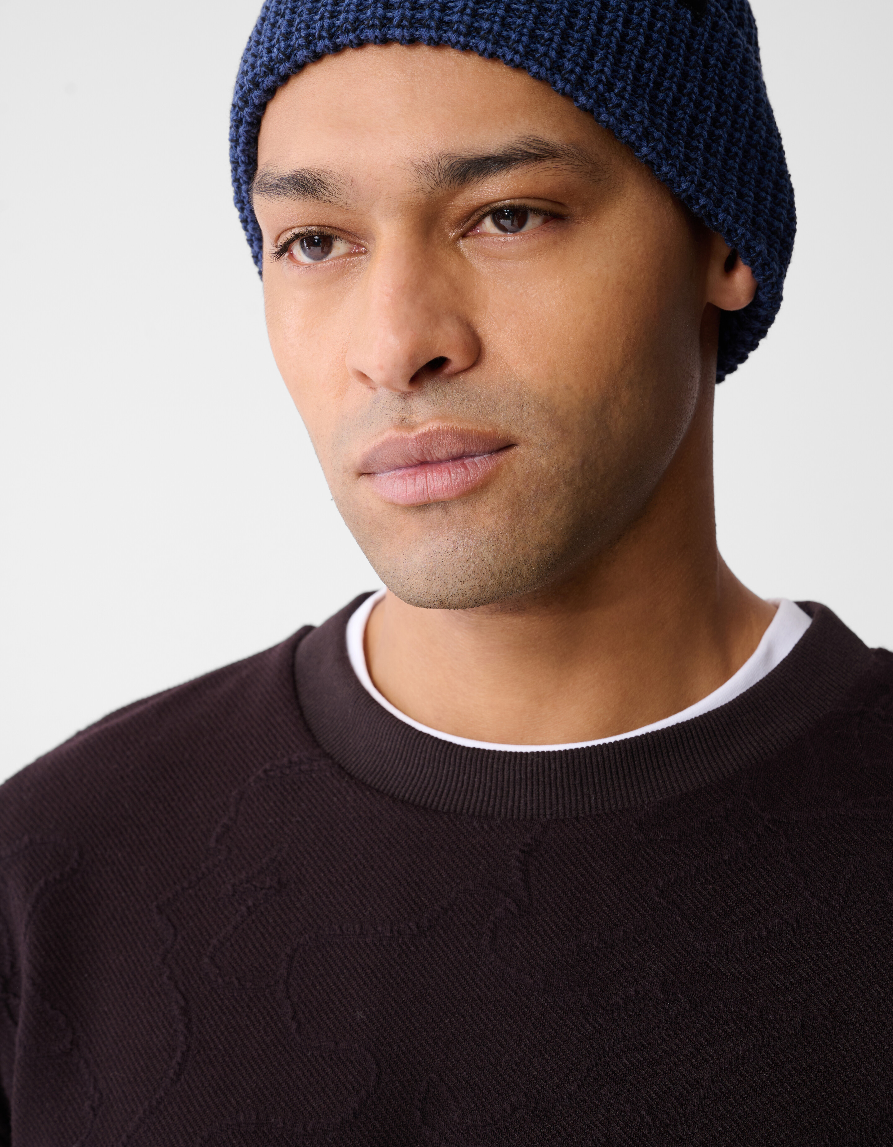 Structuur Sweater Donkerbruin SHOEBY MEN