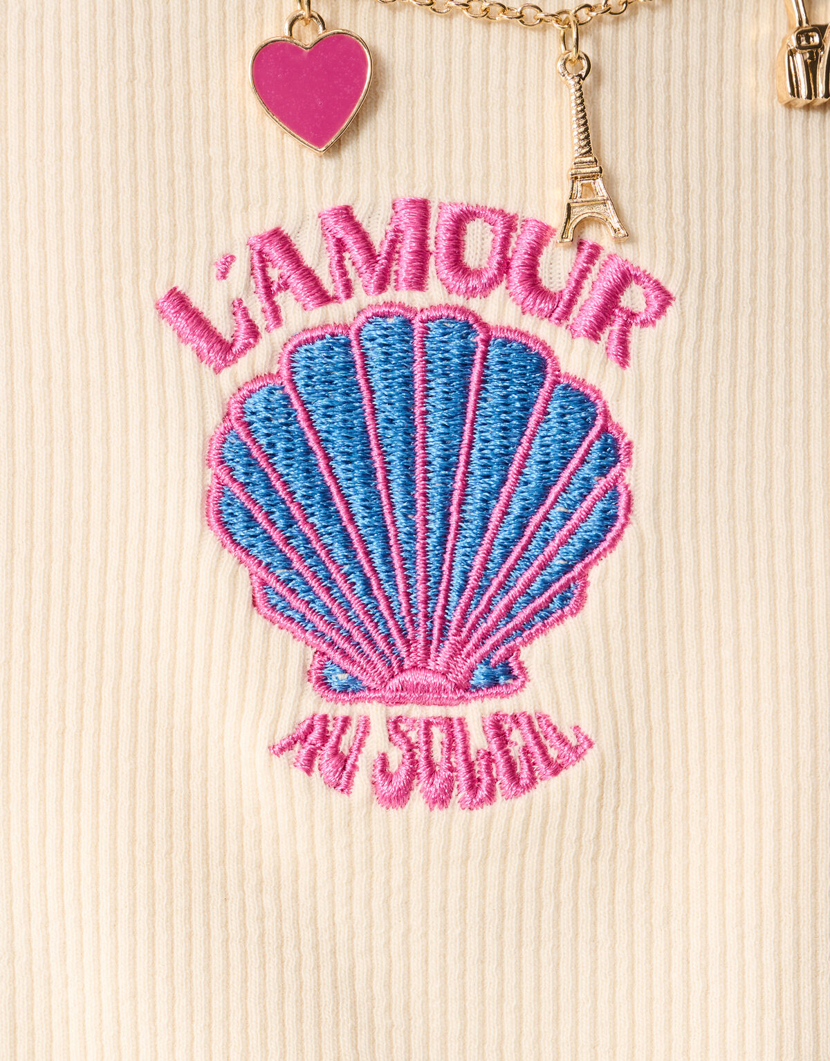 L'amour Crop Top Gebroken Wit SHOEBY GIRLS