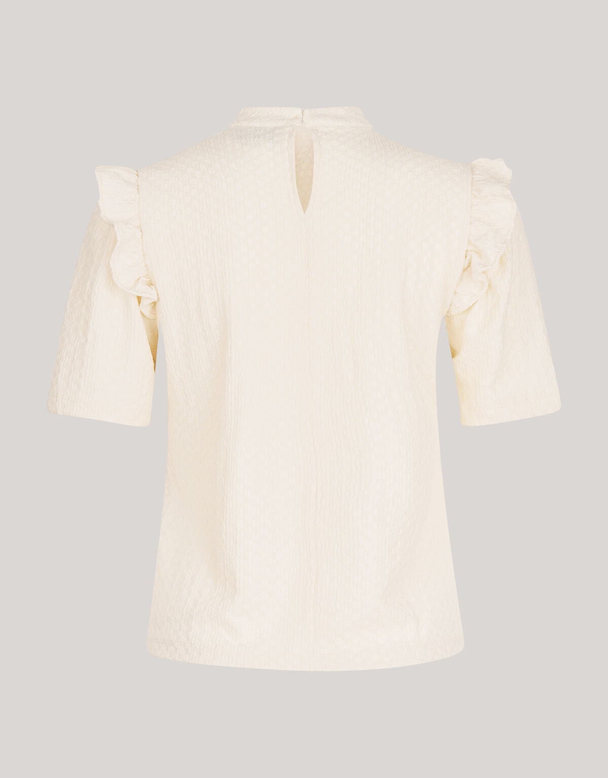 Crinkle Ruffle Top Wit SHOEBY WOMEN