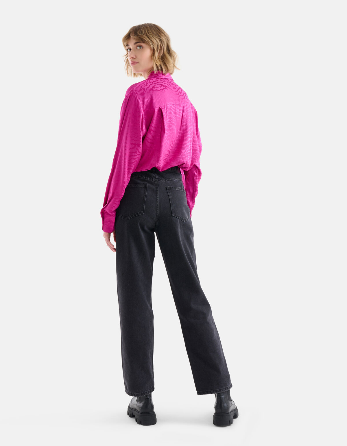 Jacquard Blouse Roze SHOEBY WOMEN