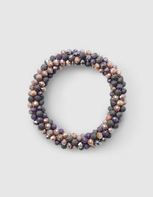 Beaded Haarelastiek Bruin SHOEBY ACCESSOIRES