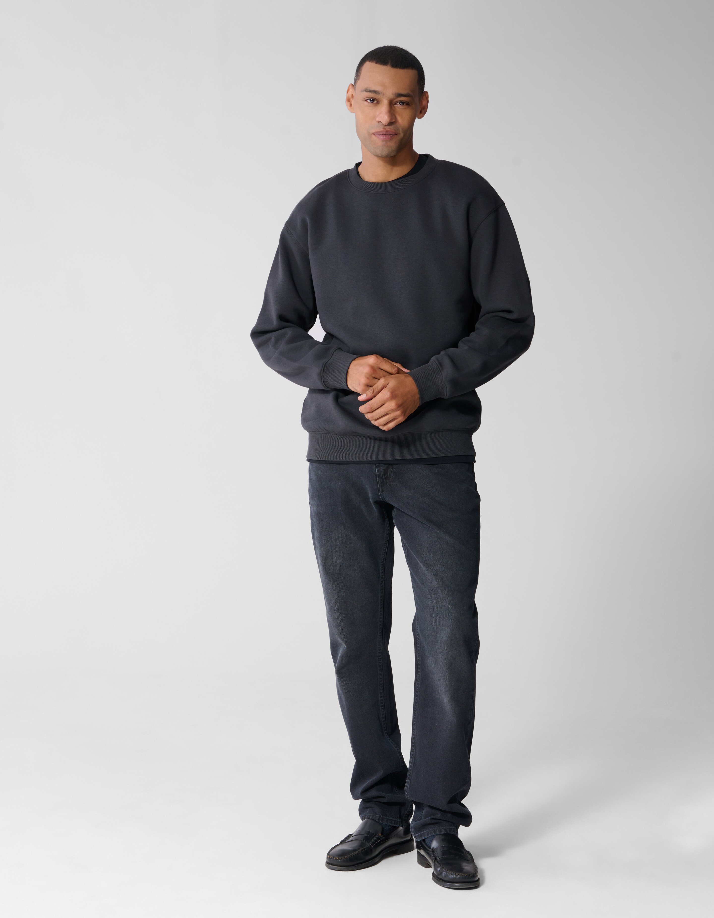 Crewneck Trui Donkergrijs SHOEBY MEN