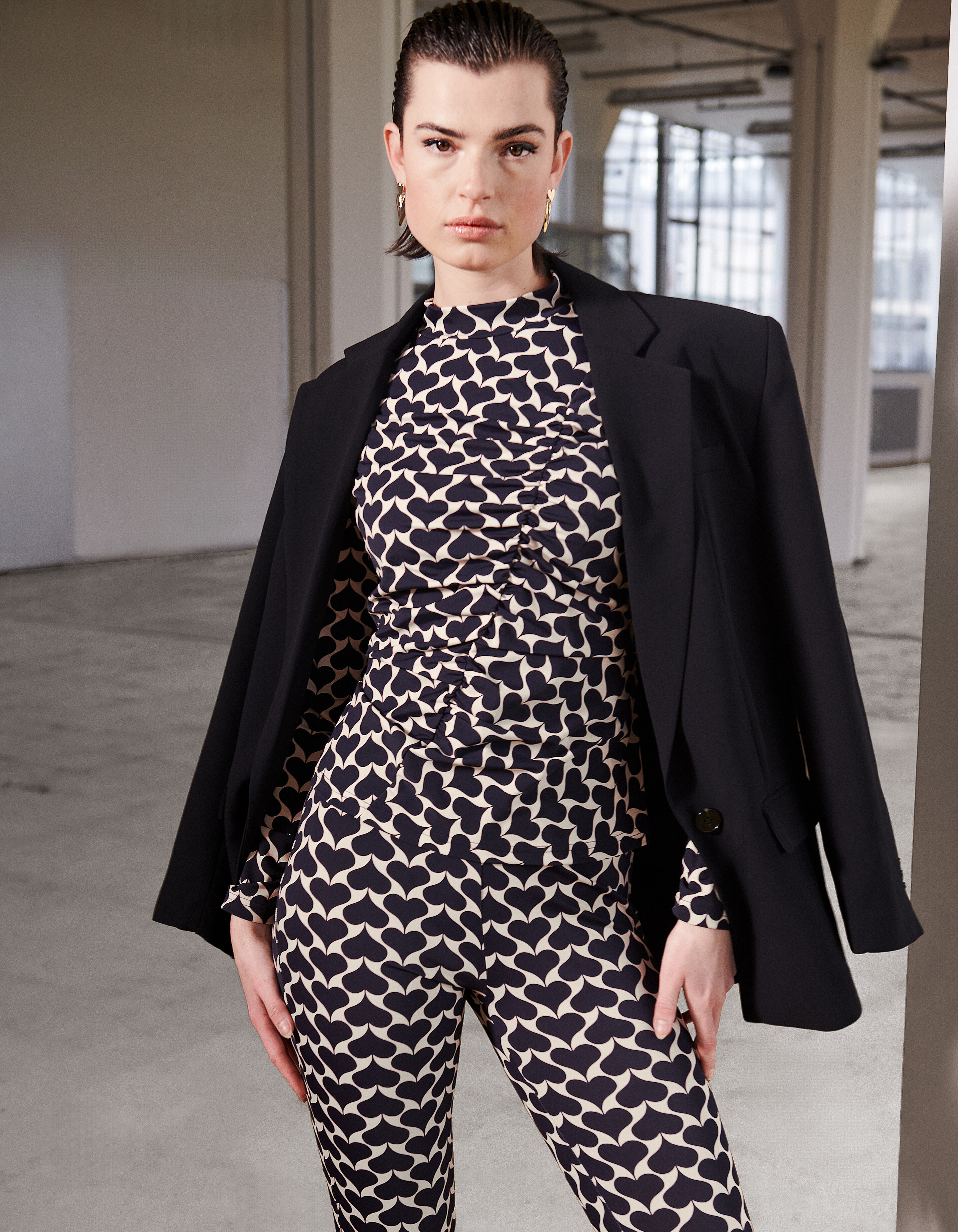 Oversized Basis Blazer Zwart SHOEBY WOMEN