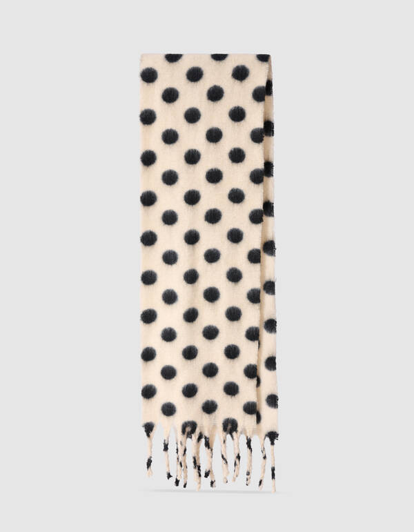 Stippen Sjaal Zwart/Ecru SHOEBY ACCESSOIRES